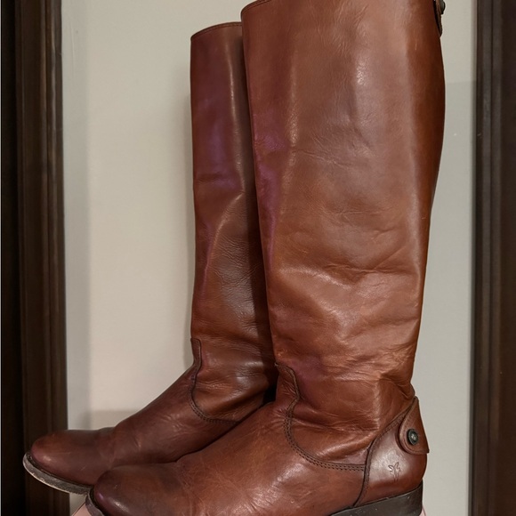 Frye Melissa Button Back Zip Tall Riding Boots - Wide Calf - Picture 2 of 8